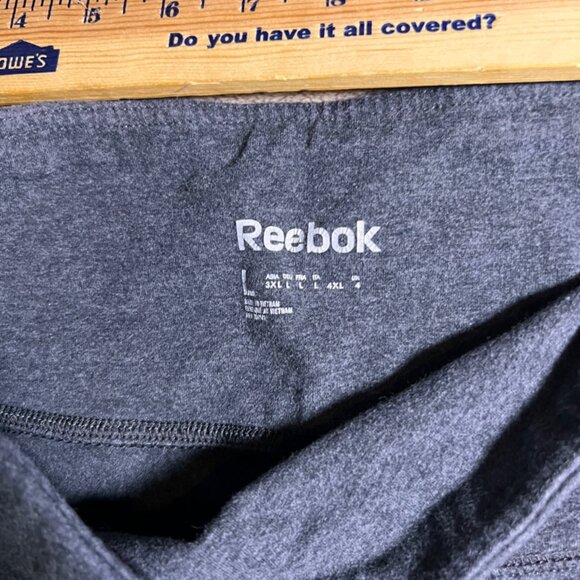 Reebok Womens Large Grey Capri Leggings White‎ Net Calves Athletic Running (N) - Picture 7 of 8